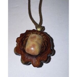 Necklace Pendant Agate Stone Pinecone.‎